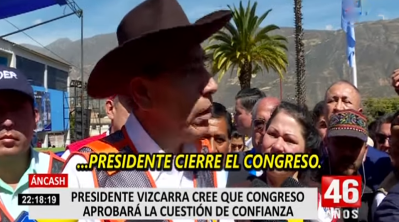 Pérou – Corruption : le président Vizcarra n’écarte pas la possibilité de « dissoudre le Parlement » post thumbnail image