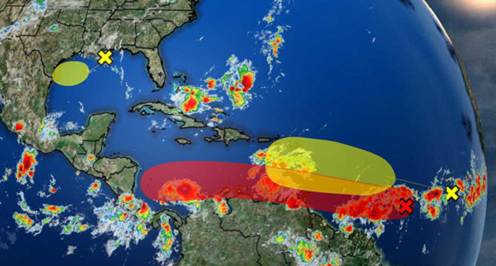 Alerte : 2 ondes tropicales et une tempête détectées et surveillées par le National Hurricane Center post thumbnail image